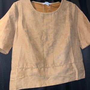 BCB Generation Womens Faux Suede Top Blouse